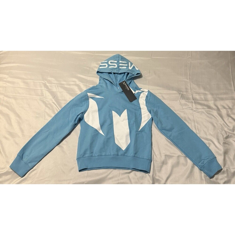 Messi Brand Hoodie Light Blue Youth 6x New With Tags.